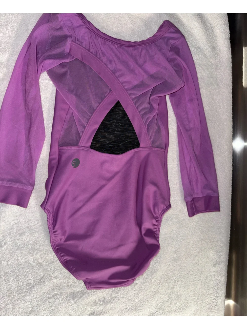 Five Dancewear Girls Purple Long-Sleeve Dance Leotard Size Youth XL